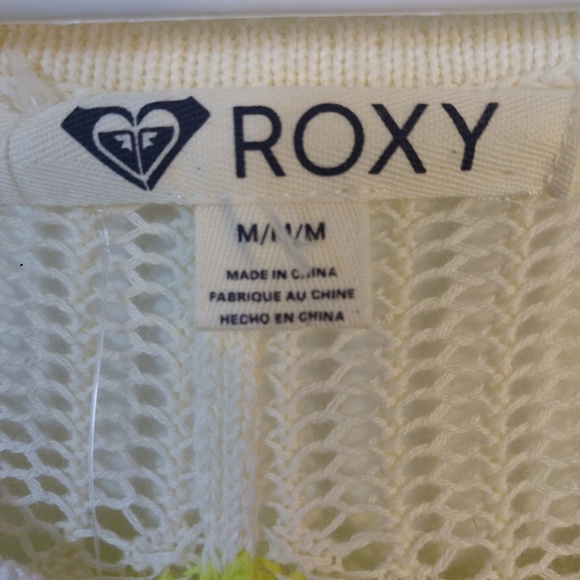 Nwt Roxy yellow striped sweater size medium - Picture 5 of 8